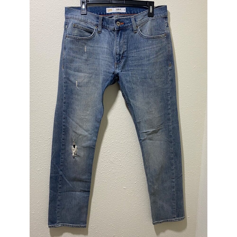 Lee Modern Series Slim Fit Tapered Leg Jeans Mens 32x30 Blue - Picture 6 of 13